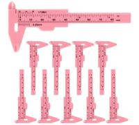 LALADEFIEE Règle à Sourcils 80 MM en Plastique Rose Compas de Mesure Précis pour Maquillage Permanent Outil Portable 10 Pièces Accessoire Professionnel pour Positionnement et Symétrie des