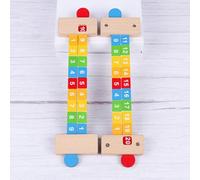 LALADEFIEE Règle Bois de Décomposition Numérique Portable pour Apprentissage des Mathématiques Éducatif Addition et Soustraction pour Garçon Fille Outil Pratique pour Jeux Éducatifs Garçon