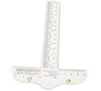 LALADEFIEE Règle en T en Plastique Transparent Graduations Centimétriques, Outil Polyvalent pour Couture et Travail du Bois, Adaptée Pliage Textile