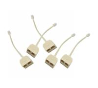 LALADEFIEE Répartiteur Téléphonique Bidirectionnel en Plastique Beige Fonction de Sonnerie Simultanée, 5 Pièces pour Téléphone Fixe, Séparateur Mural Pratique