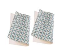 LALADEFIEE Revêtement de Sol Miniature en PU 2 Pièces, Plancher Imitation Carrelage Découpable, Accessoires pour Maison de Poupée Nordique Verte, Décoration pour Mini-Maison, Décor Miniature