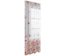 LALADEFIEE Rideau Semi-Transparent pour Chambre à Motifs, Panneau 100X250 CM, Draperie Décorative pour Fenêtre, Atténuation Lumière, Protection de L'Intimité, Installation par Tringle, pour