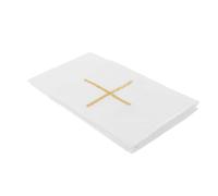 LALADEFIEE rituel d'autel en Tissu Blanc brodé avec Croix - Linge pour messe et baptême - Corporal sacramentel pour cérémonies et célébrations religieuses