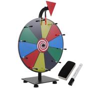 LALADEFIEE Roue de Prix Effaçable de Table 30 CM 10 Cases Colorées Compacte et Portable pour Événements d'entreprise Fêtes et Réunions Jeu de Loterie Interactif Amusant