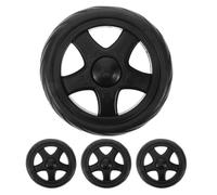 LALADEFIEE Roues de Rechange pour Chariot Pliable et Lot de 4 en Plastique Noir Roues Résistantes à L'usure Adaptées aux Courses en Supermarché