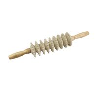 LALADEFIEE Rouleau de Massage en Bois Naturel 1 Pièce pour Dos et Nuque Masseur Portatif Multifonctionnel Outil de Massage Professionnel pour Jambes et Mollets Cervical Adapté Bien-être