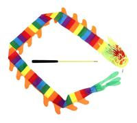 LALADEFIEE Ruban de Danse Dragon 3 M Baguette 45 Cm, Accessoire Gymnastique Rythmique pour Garçon et Filles, Ruban Coloré Flexible Léger, Banderole Festival et Jeu Couleur Aléatoire