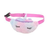 LALADEFIEE Sac Banane Garçon Fille Peluche Licorne Violette Sacoche Poitrine Douce et Sac Bandoulière Fille Garçon pour Goûter et Clés Cadeau Noël Anniversaire