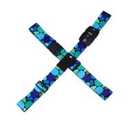 LALADEFIEE Sangle de Bagage de Voyage avec Cadenas à Code Ceinture Réglable Polyester Fermeture Sécurisée Sangles Croisées pour Valise Bleu Profond