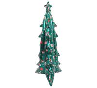 LALADEFIEE Sapin de Noël Design Réaliste et Stable Gonflable Vert en Feuille D'aluminium Surface Réfléchissante pour Décoration Festive et Toile de Fond de Fête