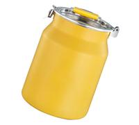 LALADEFIEE Seau de Riz en Acier Inoxydable Jaune, Seau de Conservation Alimentaire pour Usage Domestique, Facile à Nettoyer Design Simple et Pratique Cuisine et Maison