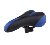 LALADEFIEE Selle de Vélo VTT Confortable Coussin Épais Absorbant Chocs, Siège Respirant Noir et Bleu, Accessoire Cyclisme Compatible Vélo Montagne pour Longues Distances