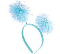 LALADEFIEE Serrage-tête à Pompons D'anniversaire en Plastique Bleu, Flexible et Élégant pour Créer une Ambiance Festive Lors de Fêtes et Saint-valentin