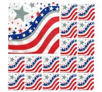 LALADEFIEE Serviettes en Papier 40 Feuilles en Pulpe de Bois à Motif Drapeau Douces et Faciles à Jeter pour Fête du Jour de L'indépendance pour Table Familiale ou Hôtel