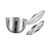 LALADEFIEE Set de Bassines Acier Inoxydable pour Cuisine Passoire Multifonction pour Lavage Légumes Riz et Fruits Bol à Battre Œufs Ergonomique