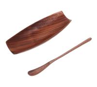 LALADEFIEE Set de Cérémonie du Thé en Bois Foncé, Outil Multifonction Léger et Facile à Transporter, pour Amateurs de Thé et Présents de Pendaison de Crémaillère