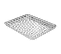 LALADEFIEE Set Plaque Pâtisserie Inox Refroidissement Plaque Four Résistante pour Cuisson et Grillade Maison et Professionnelle