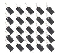 LALADEFIEE Sets de Étiquettes de Prix Noires Lot de 150 et Bois et Corde Surface Effaçable pour Gestion D'entrepôt et Affichage de Prix en Magasin