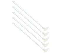 LALADEFIEE Spatule à Bouteille à Long Manche Lot de 5 Pièces en Pp Blanc, Grattoir Multifonction pour Ketchup, Confiture et Sauces, Ustensile Cuisine Pratique pour Atteindre la Dernière