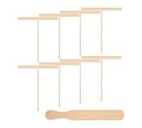 LALADEFIEE Spatule à Crêpes en Bois Moyen 8 Râteaux en Bois de Hêtre, Kit D’ustensiles Cuisine pour Étaler Pâte à Crêpes, Pancakes et Omelettes, Accessoire Pratique pour Crêpière et Poêle