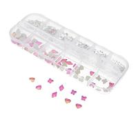 LALADEFIEE Strass pour Ongles en Résine Pourpre, Décoration Chic et Brillante, Application Simple pour Manucure DIY Personnelle, Accessoires Nail Art Élégants en 1 Boîte