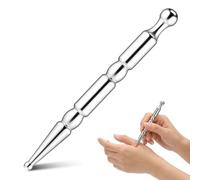 LALADEFIEE Stylo D'acupuncture en Acier Inoxydable Argenté, Masseur Léger et Pratique pour Réflexologie Faciale et Corporelle, Usage Professionnel ou Domestique
