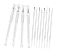 LALADEFIEE Stylo de Marquage Waterproof Blanc pour Peau, 12 Pièces, Stylo de Cartographie Cutanée pour Maquillage, Tatouage, Salon, Accessoire Professionnel