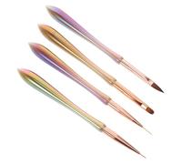 LALADEFIEE Stylos à Ongles Vernis 4pcs Pointes Robustes et Design Polyvalent pour Nail Art à Domicile Déplacement, Accessoires Indispensables pour Débutants et Professionnels