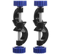LALADEFIEE Support de Pince à Angle Droit Réglable 2pcs en Alliage Bouton Bleu Robuste Pince de Serrage Polyvalente et Solide pour Laboratoires et Usines