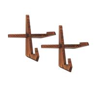 LALADEFIEE Support Livre Recettes Bois Charbon 2 Pièces Rangement Vertical Vinyles la Cuisine Pupitre Lecture Rotatif Stable Porte-Documents Bureau