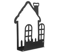 LALADEFIEE Support Mural et Gain de Place avec Installation Facile Porte-clés en Fer Noir Forme Petite Maison pour Organiser Clés et Courrier L'entrée