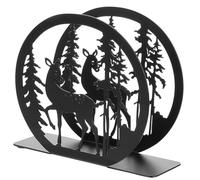 LALADEFIEE Support Porte-Serviettes Vertical en Fer Forgé Noir, Distributeur de Serviettes de Table, Design Cerf Minimaliste, pour Bureau et Décoration de Table, Dimensions Compactes