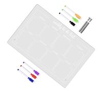 LALADEFIEE tableau blanc acrylique transparent effaçable à sec, tableau blanc de table, lot de 1, pour listes de choses à faire et planification hebdomadaire, réutilisable, facile à utiliser