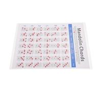 LALADEFIEE Tableau d'Accords de Mandoline Couleur Format Petit Papier Couché Outil d'Apprentissage Pratique pour Débutants Fournitures Mandoline Légère et Transportable Simple et Fonctionnel