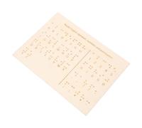 LALADEFIEE Tableau Lettres et Chiffres Braille en Bois Aide Pédagogique Portable Utilisation Lecture et Enseignement pour Personnes Aveugles 22.1 X 16 X 0.7 Cm