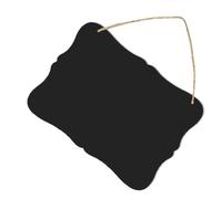 LALADEFIEE Tableau Noir Suspendu Double Face avec Cordelette en Panneau de Densité Tableau Semainier Effaçable Réutilisable et Prise de Notes pour Décoration Murale