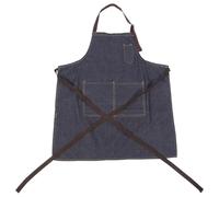 LALADEFIEE Tablier Cuisine Industriel sans Manches en Denim Épais Résistant Imperméable et Anti-Graisse Taille Unique Couleur Bleu Foncé pour Boucherie Restauration et Usage