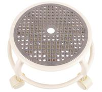LALADEFIEE Tabouret Roulant Rond à roulettes pour Pédicure en Plastique, Petit et Confortable, Facile à Ranger, pour Salon de Manucure et Usage Professionnel