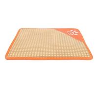 LALADEFIEE Tapis Confortable en Éponge et Paille Taille M, Coussin Rafraîchissant Orange pour Chien et Chat, Lit d'Été Léger pour Animaux en Voiture et Extérieur
