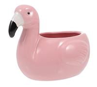 LALADEFIEE Tasse à Cocktail en Céramique Forme Flamant Rose Rose, Grosse Capacité, Décoration Originale pour Fêtes Hawaïennes Élégantes et Conviviales