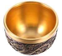 LALADEFIEE Tasse à Thé en Cuivre Vintage Motif Dragon et Forme Unique, Fond Plat, Solide et Décoratif, pour Salon de Thé ou Restaurant