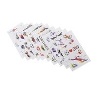 LALADEFIEE Tatouages Temporaires de Ballon de Football pour Garçon et Filles Lot de 10 Feuilles Motifs Variés pour Visage et Bras Autocollants Décoratifs Éphémères pour Fête et Match