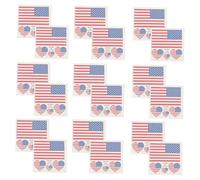 LALADEFIEE Tatouages Temporaires Visage Drapeau Américain 25 Pièces Étanches Autocollants Fête 4 Juillet pour Décoration Corps Match Sportif