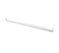 LALADEFIEE Tringle de Penderie Télescopique Ovale Blanche 42-70 Cm, Tube de Garde-Robe en Métal, Support de Tringle Extensible pour Armoire, Barre Réglable pour Rangement Vêtements,