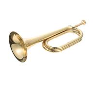 LALADEFIEE Trompette de Bugle Cuivre pour Débutants Instrument à Vent Léger et Portable Clairon Militaire pour Orchestre Scolaire Finition Polie Antirouille