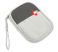 LALADEFIEE Trousse De Premiers Soins à Main Petite Taille Gris, Pochette De Rangement En Tissu Oxford, Fermeture Éclair Solide, Trousse De Voyage Pratique Pour Activités De Plein Air