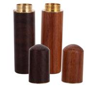 LALADEFIEE Tubes de Survie en Bois de Palissandre et Ébène Lot de 2, Contenants Étanches pour Allumettes, Étuis Portables pour Camping et Aventures Extérieures