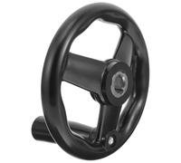 LALADEFIEE Volant à Main en Bakélite Noire Antidérapant à Trois Rayons, Roue Amovible pour Machine-outil, Résistance à L'usure, pour Tour de Fraisage Industriel