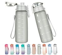 lalafancy Gourde Sport, Bouteille 900ml, Tritan Bouteille d'eau avec Motivationnel Marqueur de Temps, Gourde Reutilisable sans BPA Anti-Fuite Convient pour Le Sport, Camping, Cyclisme et Plein Air