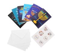 LALAFINA 1 Jeu Carte De Voeux De Hanoucca Cartes De Hanoukka En Carton Cartes De Hanoukka Cartes De Remerciement Cartes à Message Enveloppes Papier Avec Enveloppe